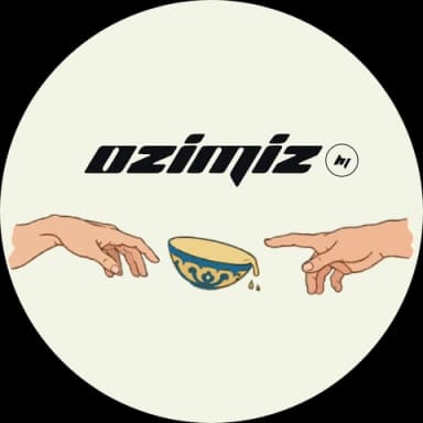 Логотип Ozimiz: руки тянутся к кесе